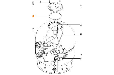 Прокладка фланца бочки фильтра ARTIK Kripsol RCFI0003.00R/RFD0103.11R