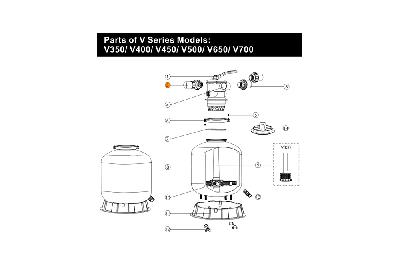 Муфта разъемная со смотр.окном 6-ти поз.вентиля 1 1/2''(с прокл)MPV-01Emaux 89280101/Е190101/190111