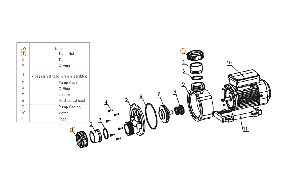 Гайка муфты d50 насоса  Mayer Schwimmbad LX A31020010