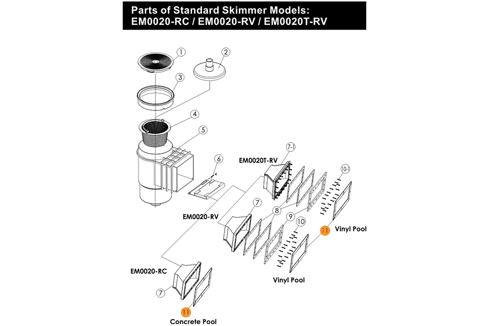 Рамка декоративная скиммера Emaux EM0020V (01051046)