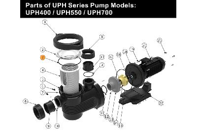 Прокладка-кольцо крышки префильтра насоса UPH/APS550/750 Emaux 111010040