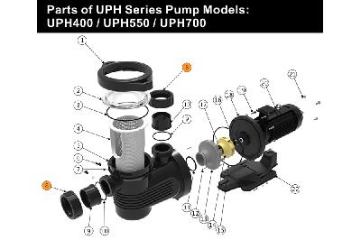 Гайка муфты d90 насоса UPH Emaux 420228563