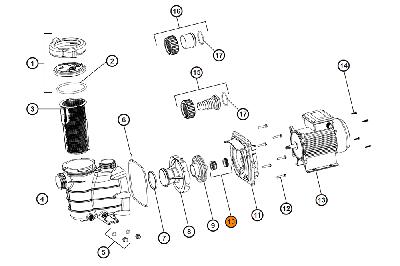 Сальник (компл. из 2 шт) насоса S2 Kripsol (SPX1600Z2)