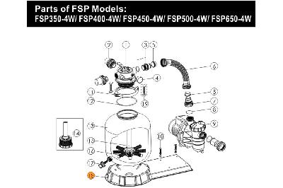 Платформа общая для бочки фильтра Emaux FSP400-4W- FSP650-4W (01111053)
