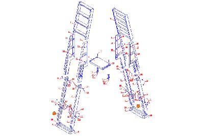 Наконечник тетивы левый лестницы универсальной SLA 001 белый (С1)