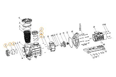 Муфта d90 насоса SLP400-500T Mayer Schwimmbad (компл. 2 шт.) N03000178