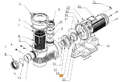Рабочее колесо насоса UPH400 Emaux 420369026
