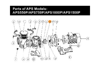 Рабочее колесо насоса APS 5.5HP Emaux 420366716