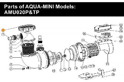 Муфта резьбовая крышки префильтра насоса AQUA-MINI Emaux (01021067)