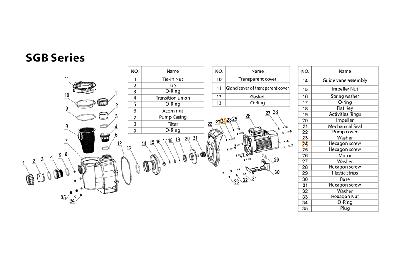 Болт M8*45 насоса SGB Mayer Schwimmbad LX J21020047
