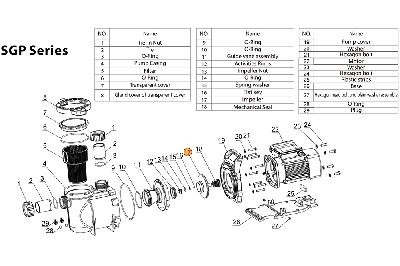 Рабочее колесо насоса SGP250T Mayer Schwimmbad A03070121