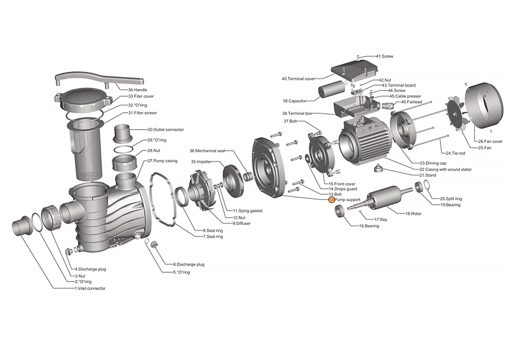 Крышка задняя насоса HFC 03 Happy Pump
