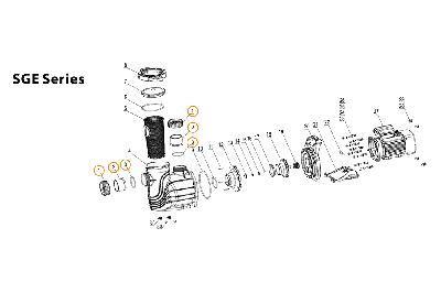 Муфта d75 насоса SGE Mayer Schwimmbad (компл. 2 шт.) N03000037