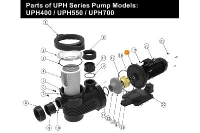 Крышка задняя насоса UPH Emaux 420208561
