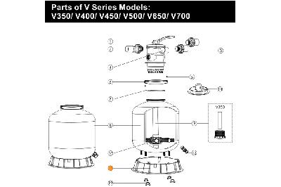 Платформа круглая для бочки фильтра V350 Emaux (01111052)